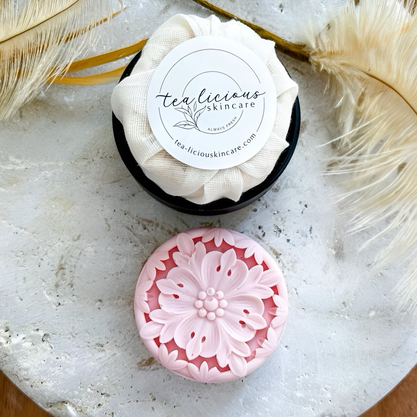 Divini-Tea Rose Petal Tea Solid Lotion Bar