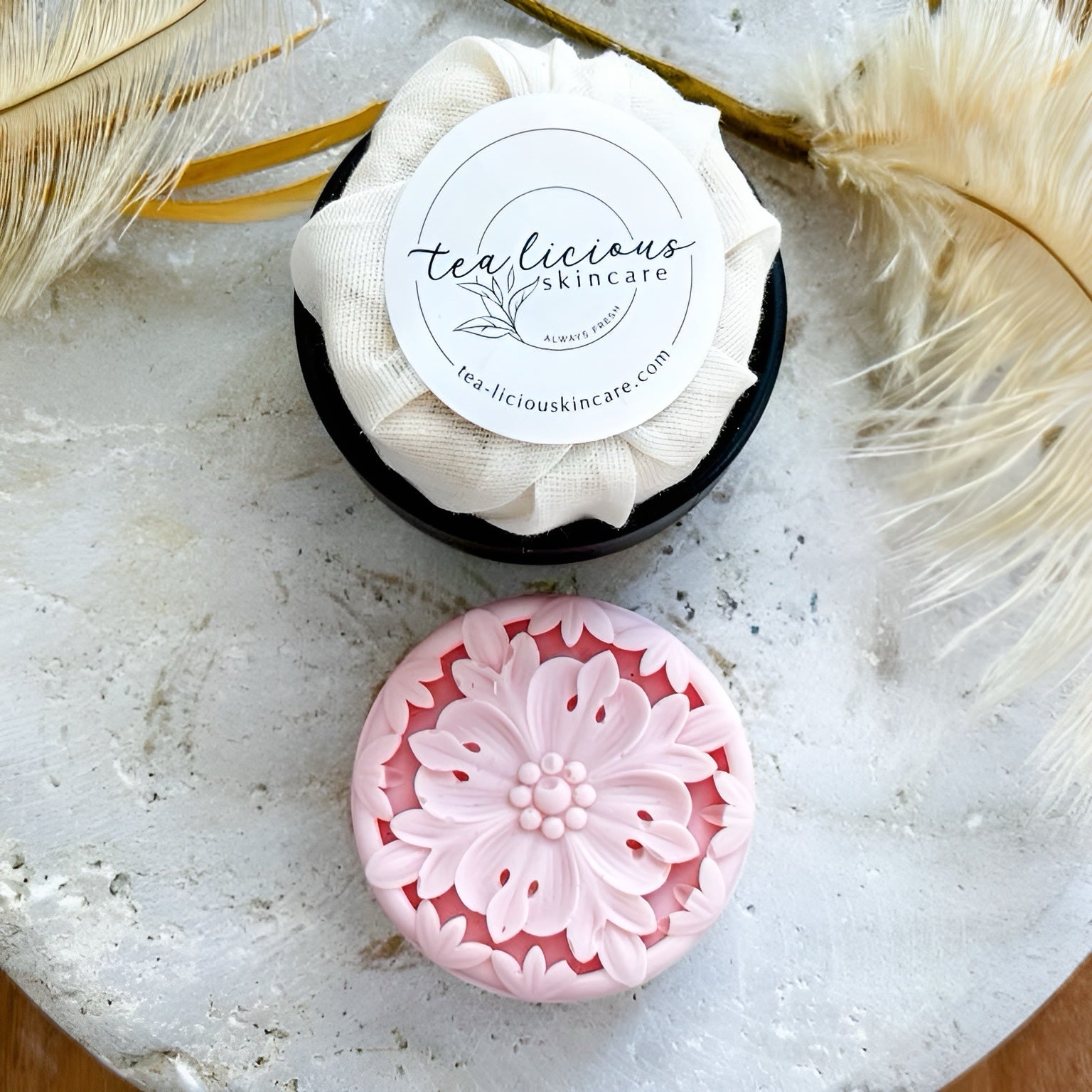 Divini-Tea Rose Petal Tea Solid Lotion Bar