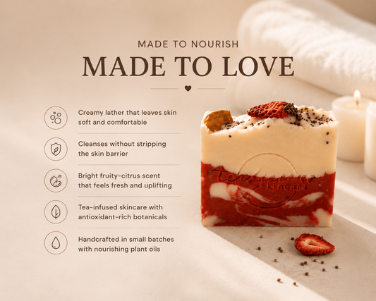 Creamy Strawberry Tea and Orange Soap