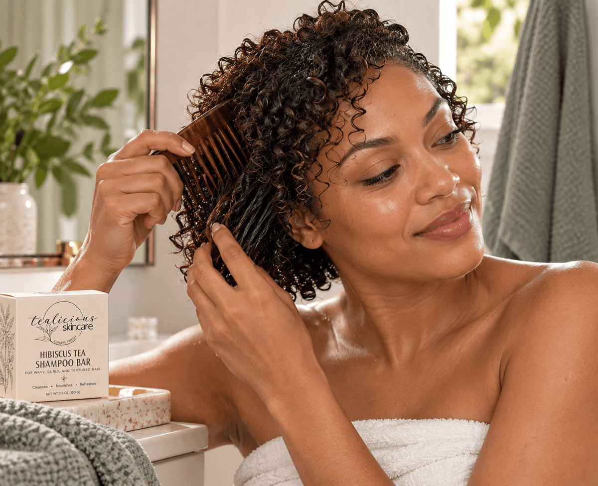 Hibiscus Tea & Silk Repair Shampoo Bar For Wavy, Curly & Textured Hair
