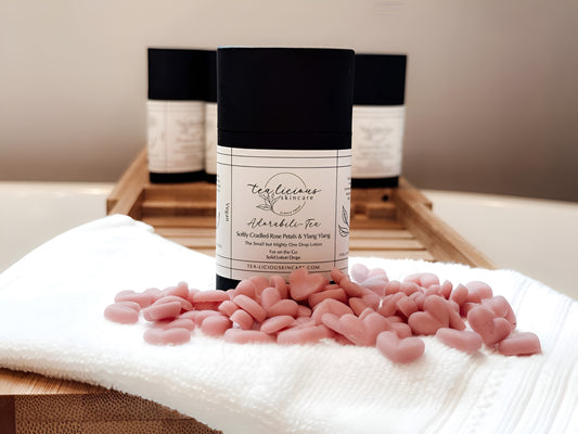 Adorabili-Tea Rose Petal & Ylang Ylang Travel Size Solid Lotion Drops (60)