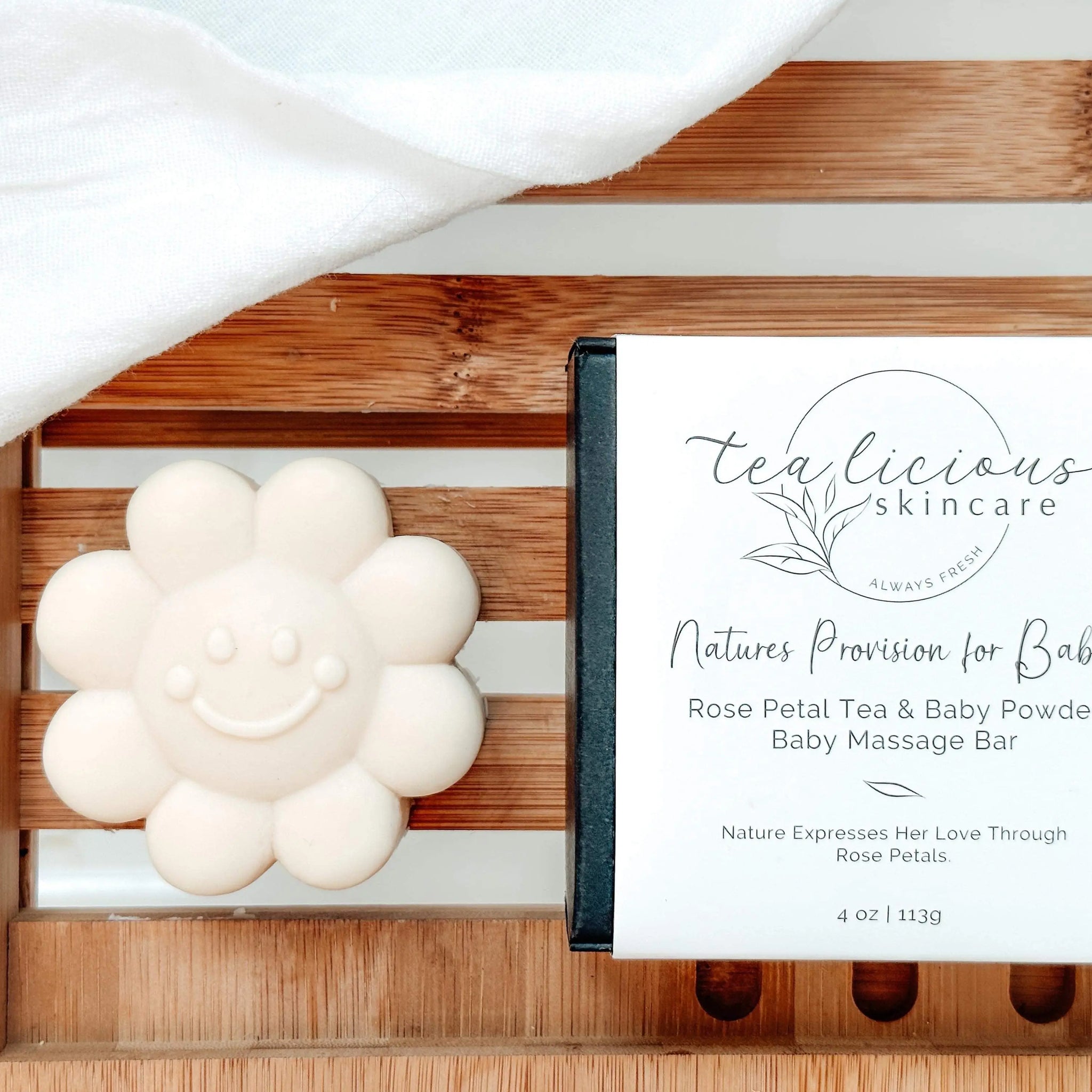 Rose Petal Tea & Powder Baby Massage Bar