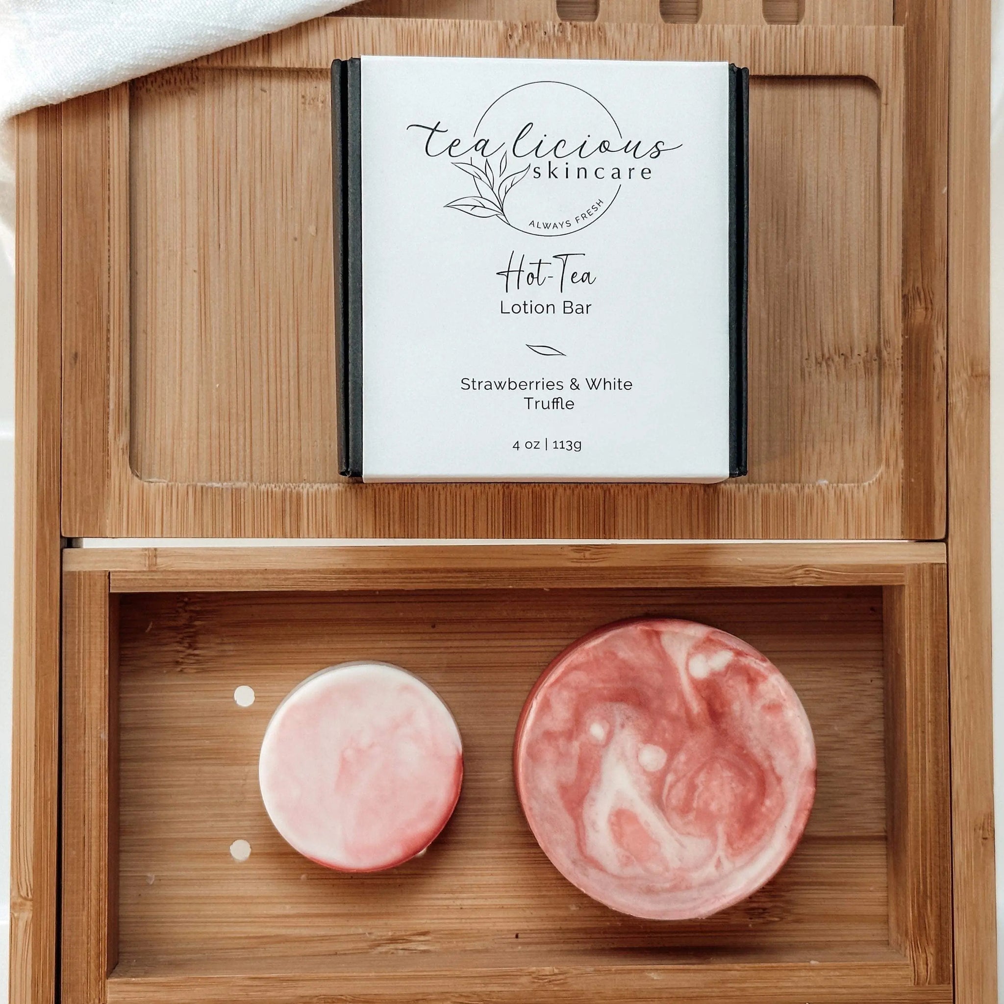 Hot-Tea Strawberries & White Truffle Lotion Bar - Tealicious Skincare