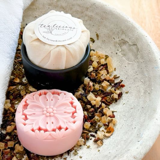Adorabili-Tea Rose Petal Tea & Ylang Ylang Solid Lotion Bar