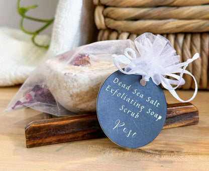 Dead Sea Salt Rose Petal Tea Scrub Bar