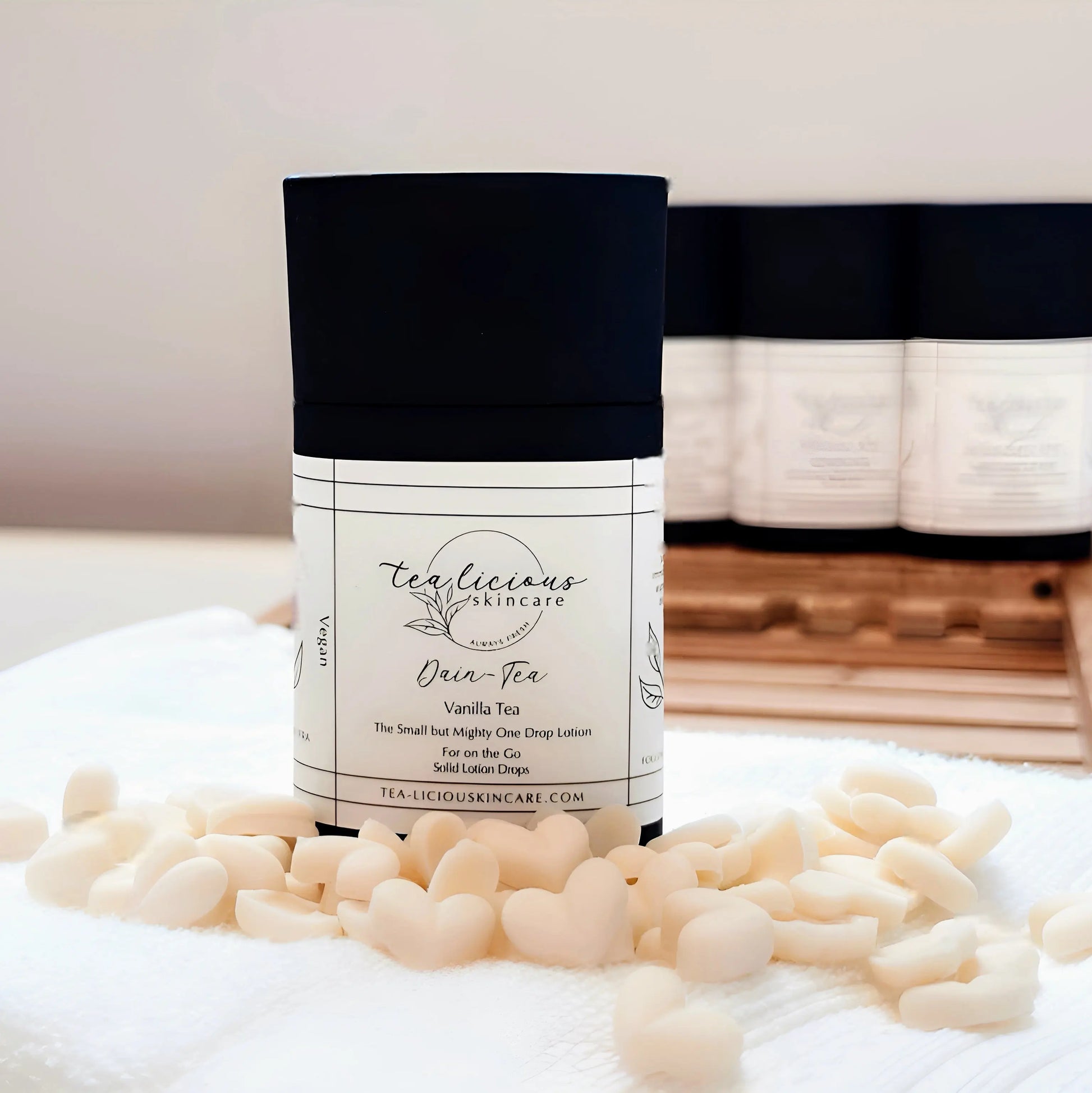 60 Travel Size Solid lotion Drops Tealicious Skincare