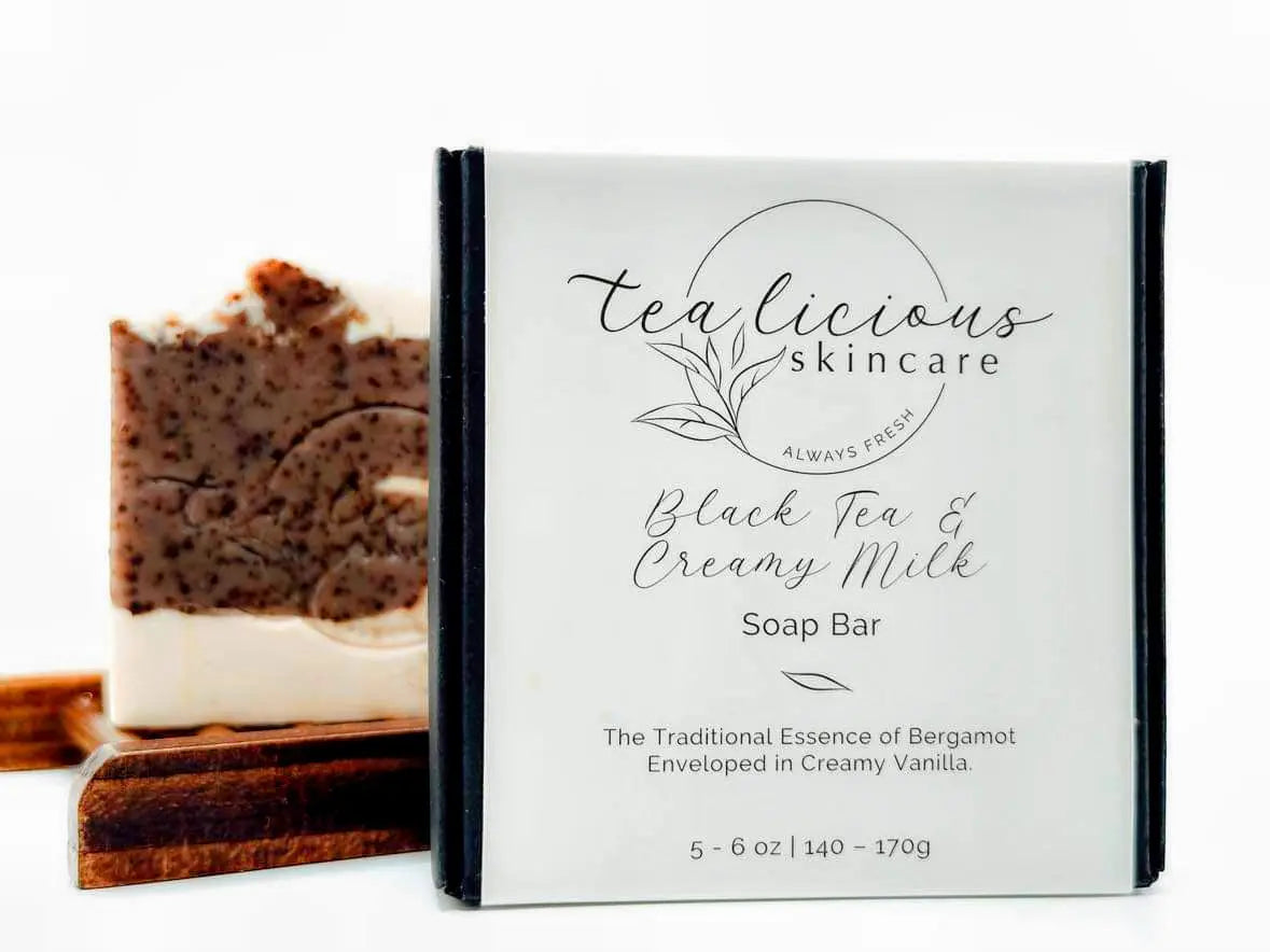 Exfoliating Black Tea & Creamy Milk Soap Bar Tea-Licious Skin Care