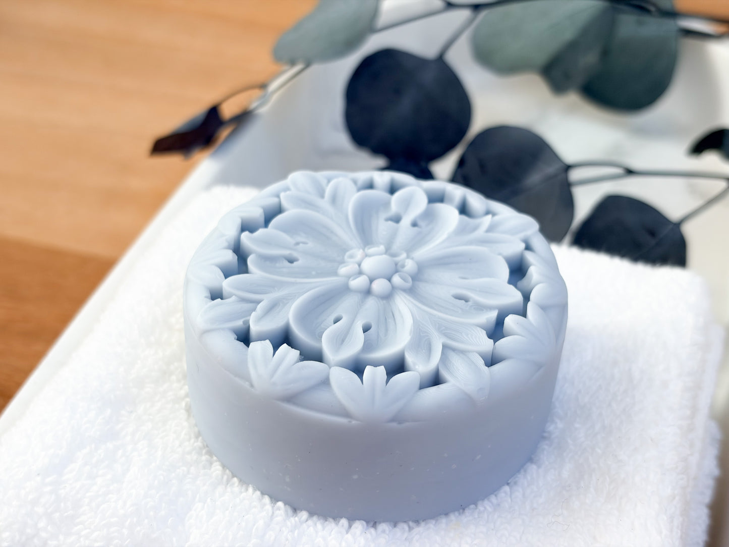 Blue Butterfly Flower Lotion Bar