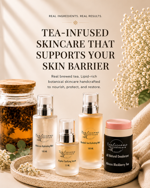 Tea-infused skincare Banner