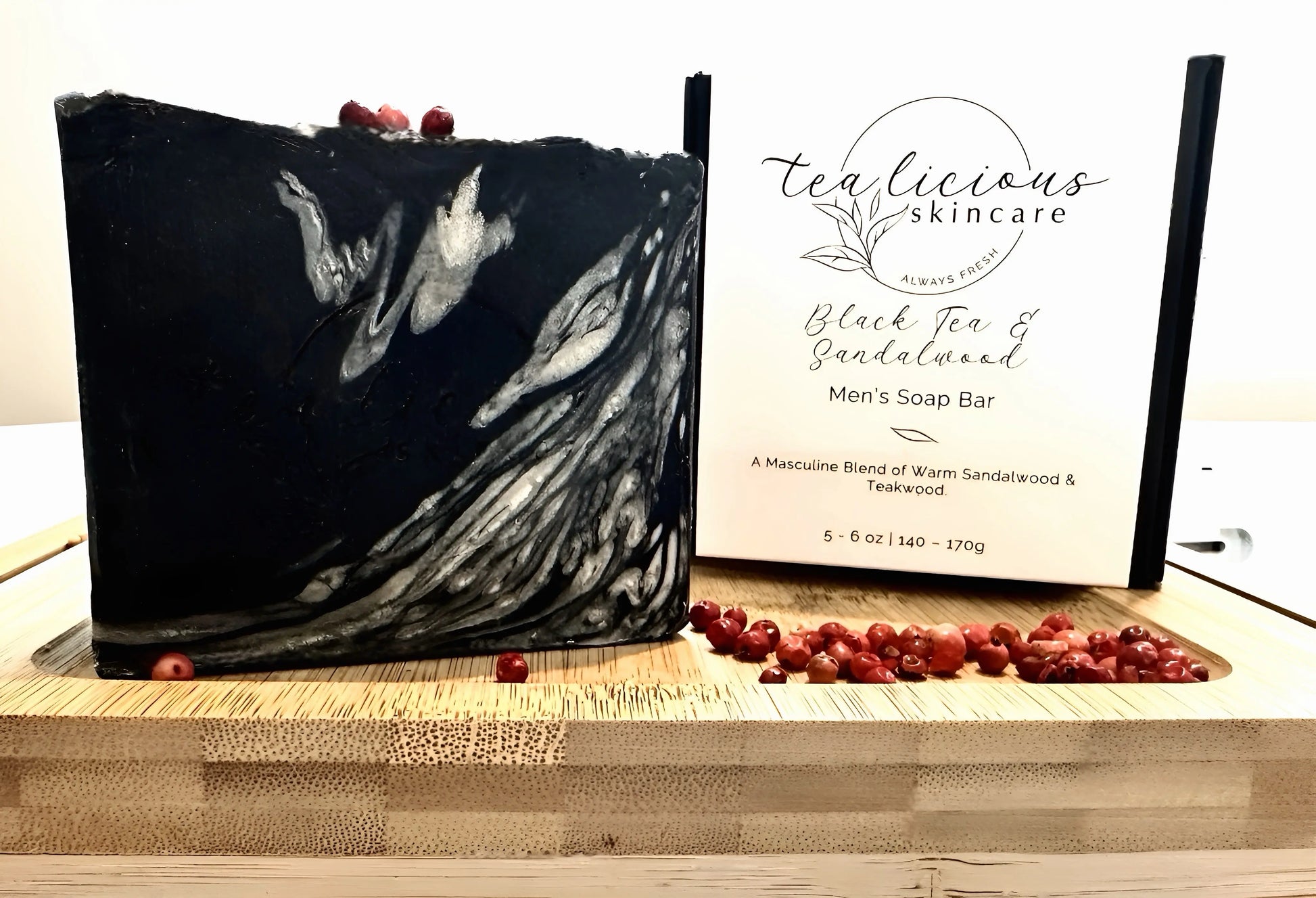 Black Tea & Sandalwood Men's Soap Bar Tea-Licious Skin Care