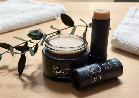 NEW! Rooibos Tea Honey Chocolate All Natural Lip Balm + Lip Scrub Treatment