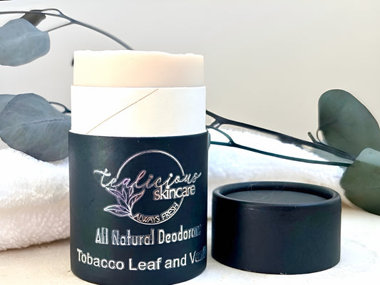 Tobacco Leaf and Vanilla All Natural Deodorant