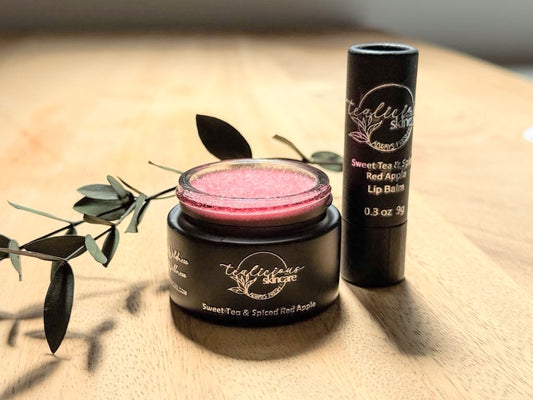 NEW! Sweet Tea and Sweet Spiced Apple All Natural Lip Balm + Lip Scrub Treatment