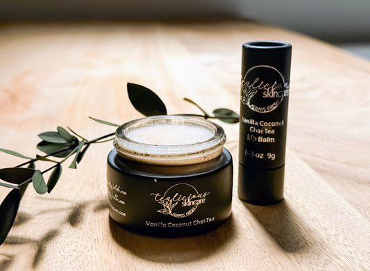 NEW! Vanilla Coconut Chai Tea All Natural Lip Balm + Lip Scrub Treatment