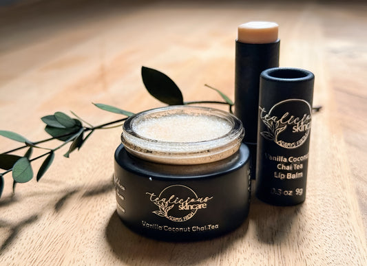NEW! Vanilla Coconut Chai Tea All Natural Lip Balm + Lip Scrub Treatment