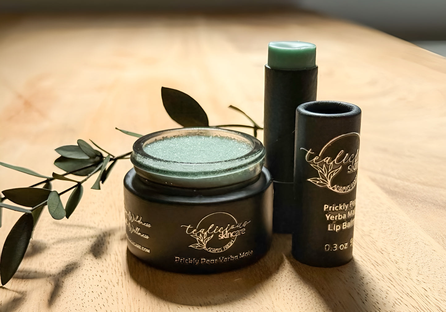 NEW! Prickly Pear and Yerba Mate All Natural Lip Balm + Lip Scrub Treatment