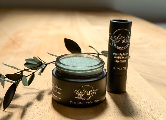 NEW! Prickly Pear and Yerba Mate All Natural Lip Balm + Lip Scrub Treatment