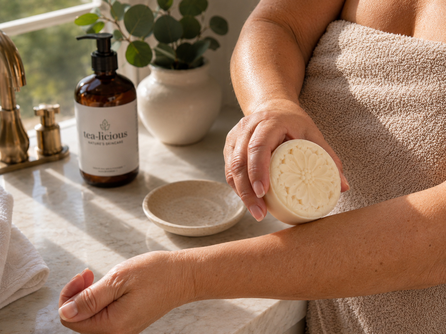 White Tea & Rose Lotion Bar