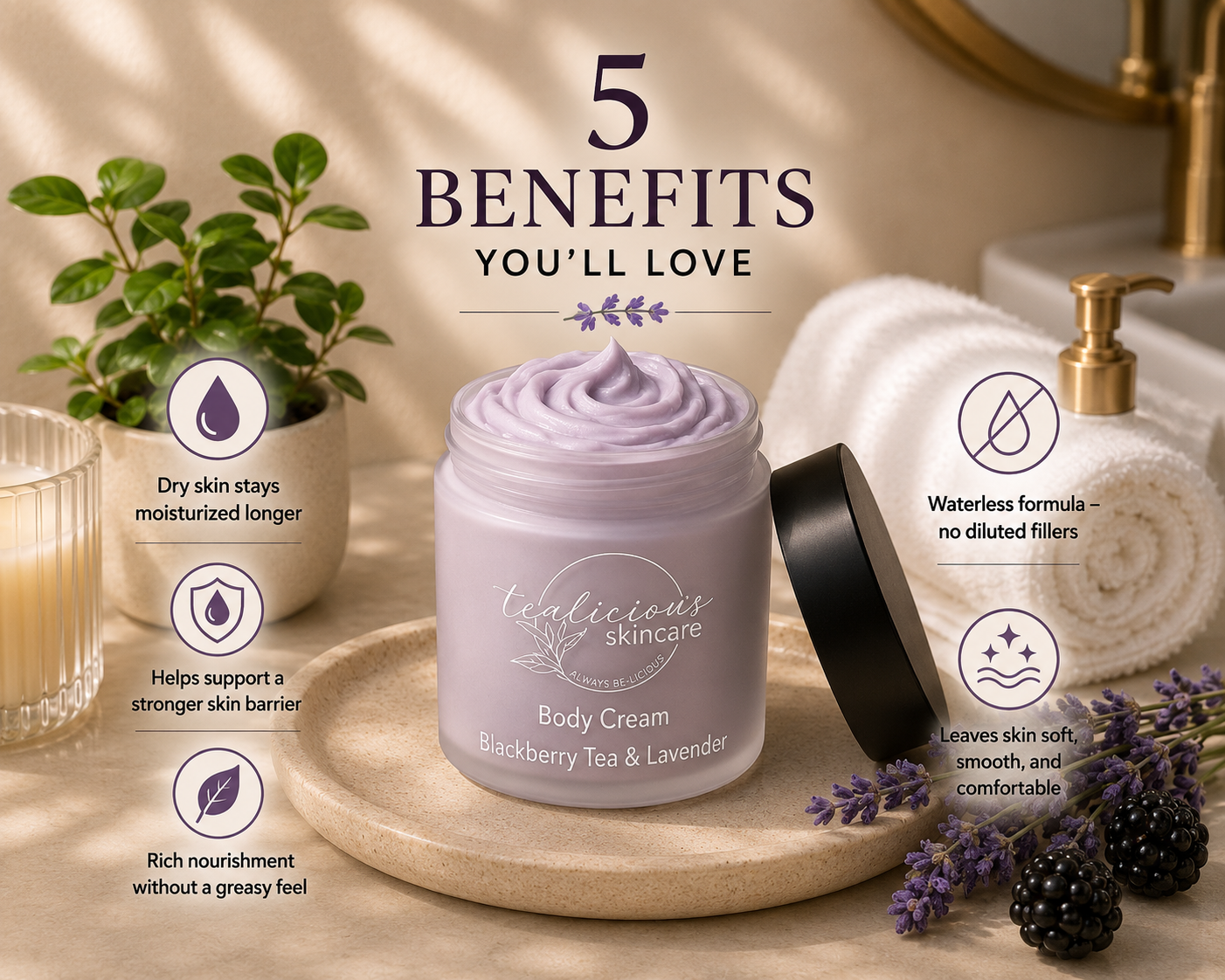Body Cream Blackberry Tea & Lavender