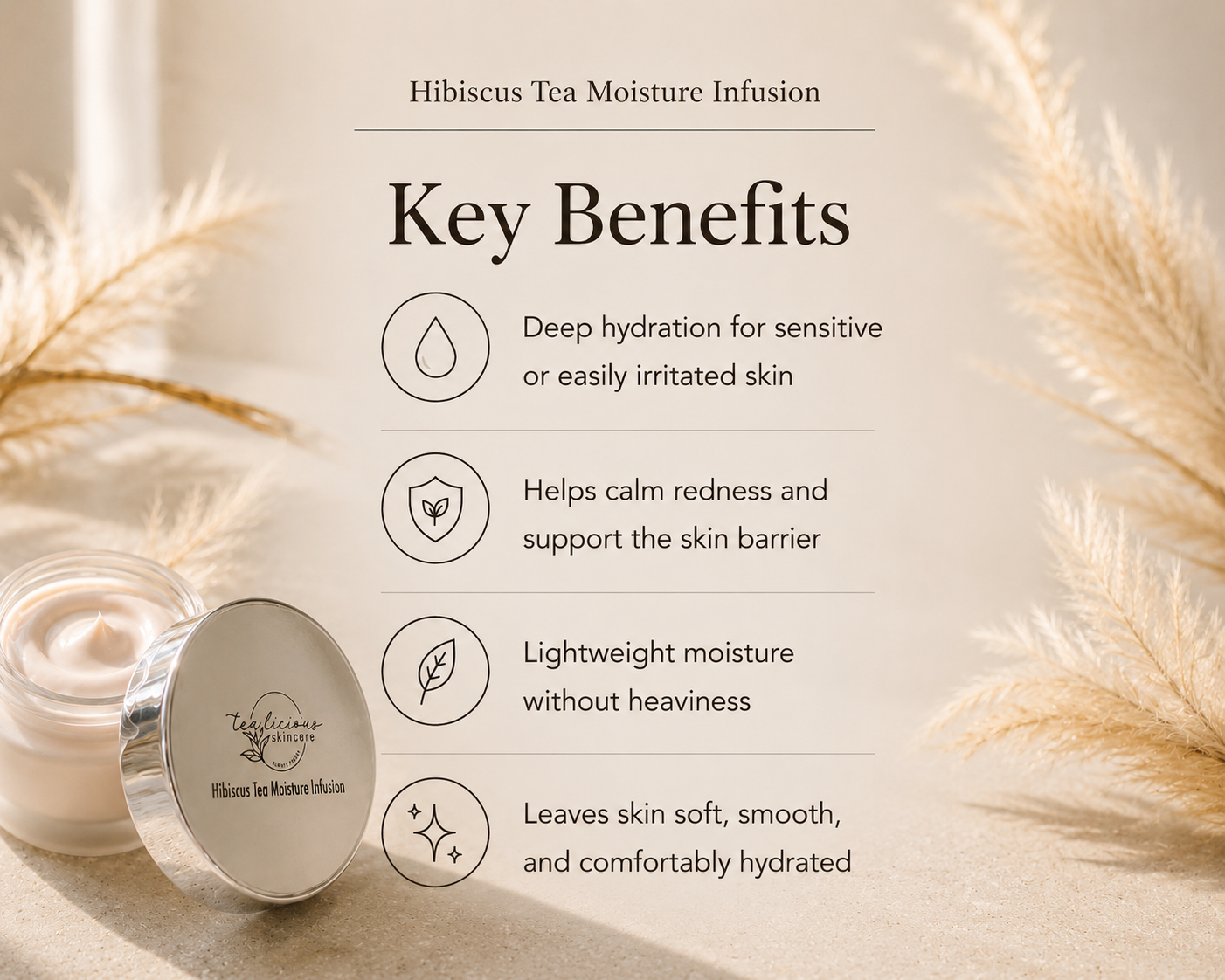 A Calming Botanical Hibiscus Moisture Infusion for Sensitive Skin