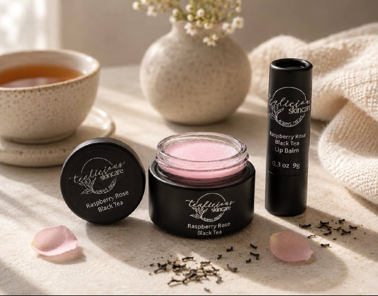 tea-licious-skincare-raspberry-rose-black-tea-lip-balm-lip-scrub-benefits